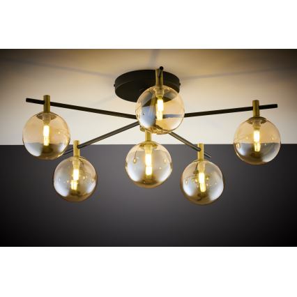 Jupiter 2033 - Aufbauleuchte FIGARO 6xG9/10W/230V schwarz/golden/beige