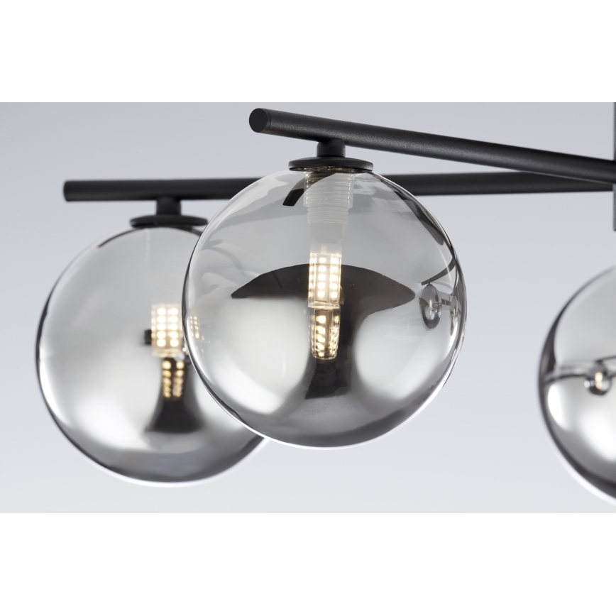 Jupiter 2048 - Aufgesetzte Deckenleuchte PRATO 5xG9/14W/230V schwarz/rauchgrau