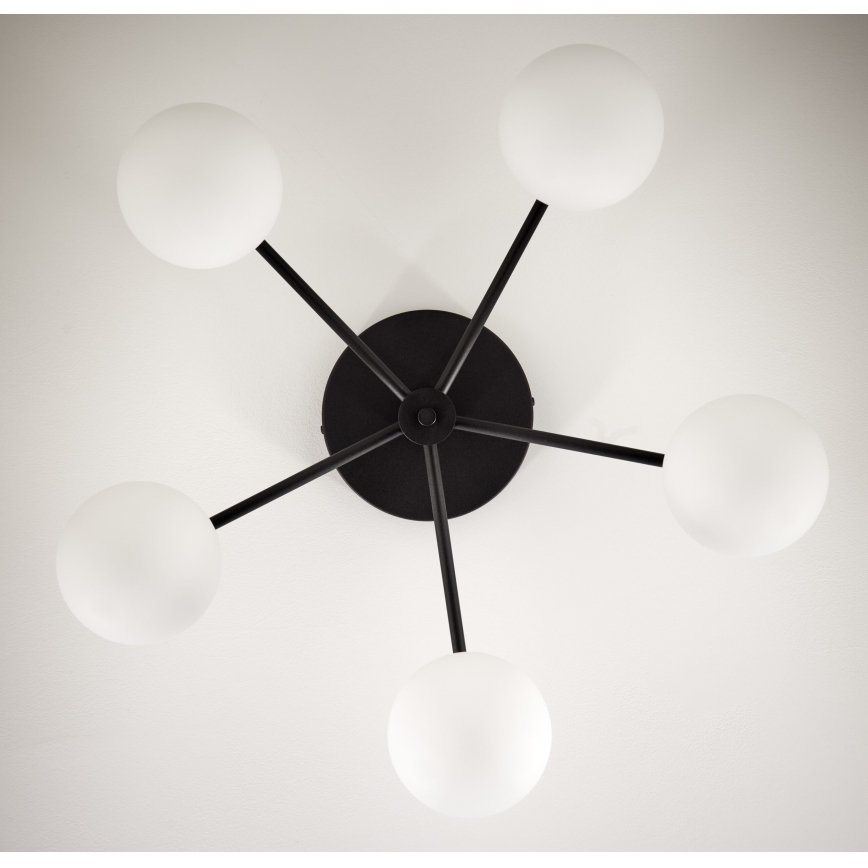 Jupiter 2049 - Aufgesetzte Deckenleuchte PRATO 5xG9/14W/230V schwarz/weiß