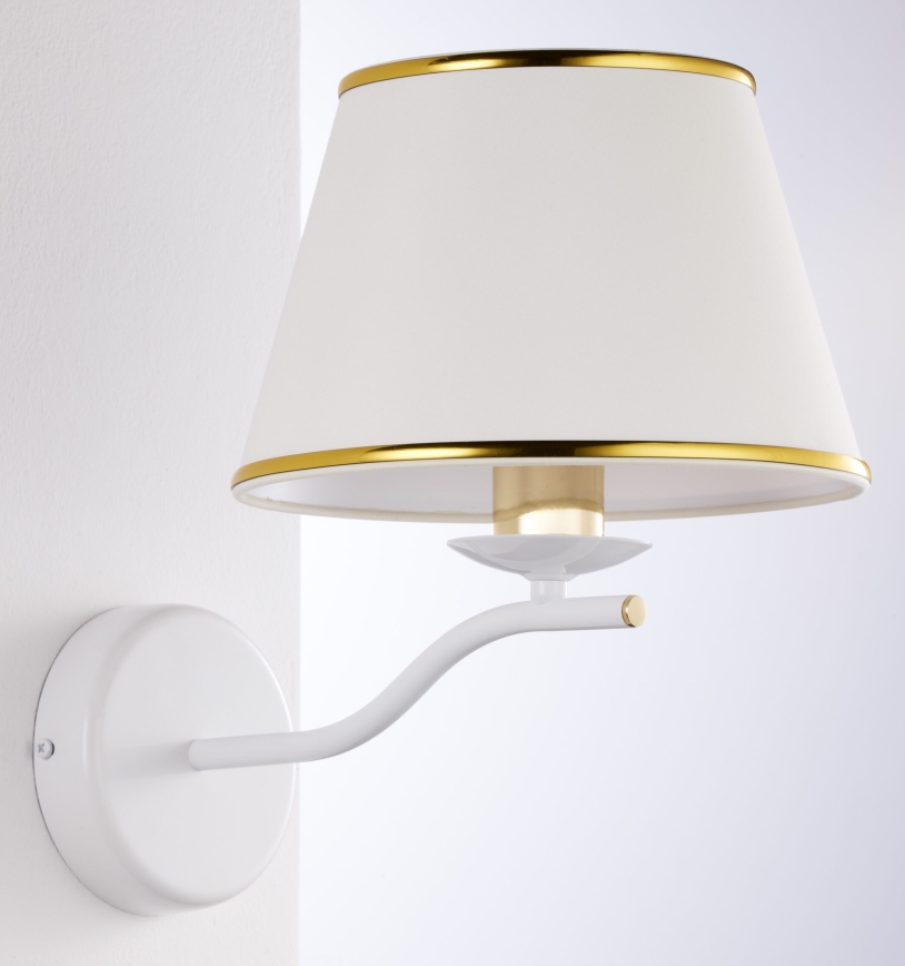 Jupiter 2086 - Wandleuchte SAMBA 1xE27/15W/230V weiß/gold