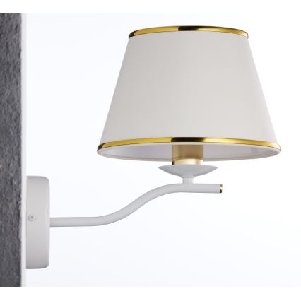 Jupiter 2086 - Wandleuchte SAMBA 1xE27/15W/230V weiß/gold