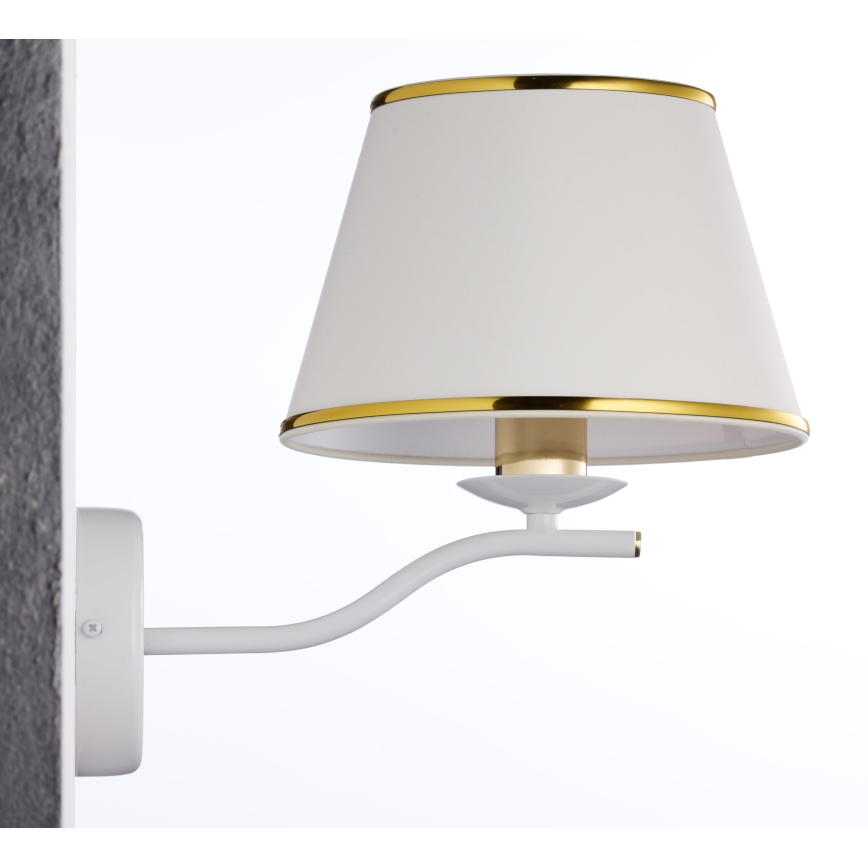 Jupiter 2086 - Wandleuchte SAMBA 1xE27/15W/230V weiß/gold