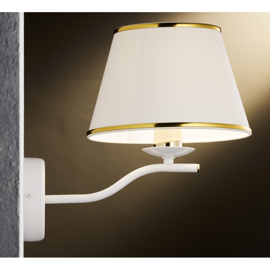 Jupiter 2086 - Wandleuchte SAMBA 1xE27/15W/230V weiß/gold
