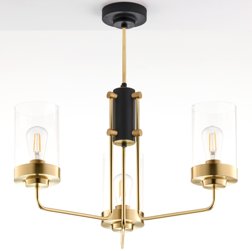 Jupiter 2087 - Stangenleuchte RAMIREZ 3xE27/15W/230V gold/schwarz