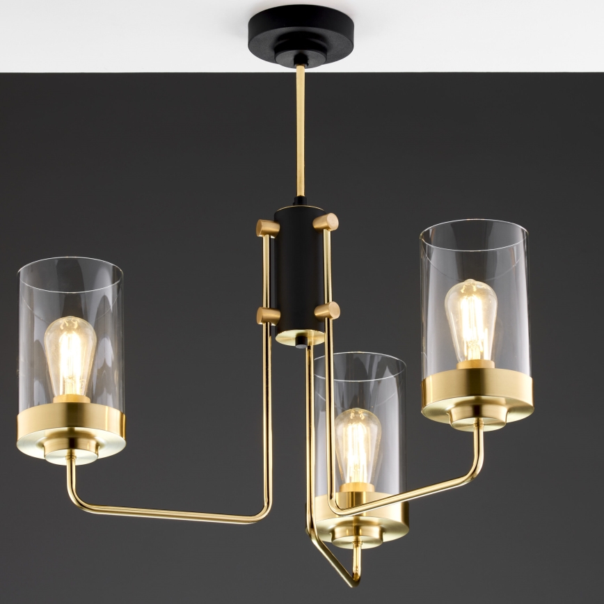 Jupiter 2087 - Stangenleuchte RAMIREZ 3xE27/15W/230V gold/schwarz