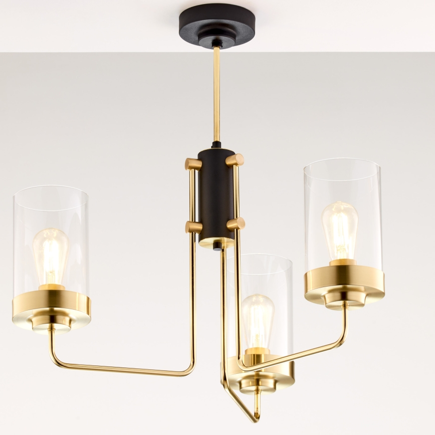 Jupiter 2087 - Stangenleuchte RAMIREZ 3xE27/15W/230V gold/schwarz