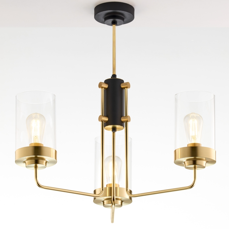 Jupiter 2087 - Stangenleuchte RAMIREZ 3xE27/15W/230V gold/schwarz