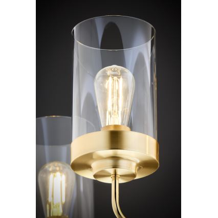 Jupiter 2088 - Deckenleuchte an Stange RAMIREZ 5xE27/15W/230V gold/schwarz