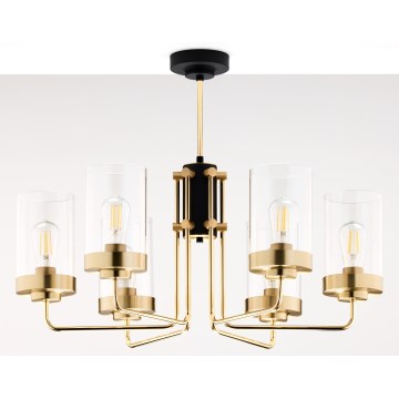 Jupiter 2089 - Deckenleuchte mit Stange RAMIREZ 6xE27/15W/230V gold/schwarz