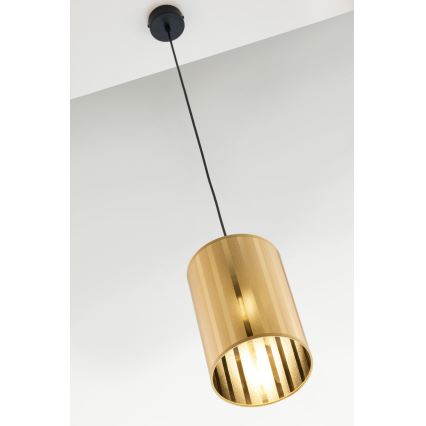Jupiter 2090 - Hängeleuchte an Kabel CORTINA 1xE27/15W/230V gold/schwarz