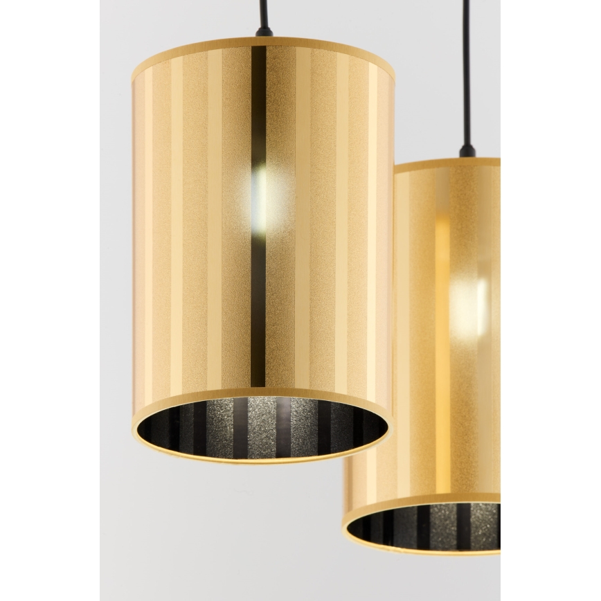 Jupiter 2091 - Pendelleuchte CORTINA mit Kabel 2xE27/15W/230V gold/schwarz
