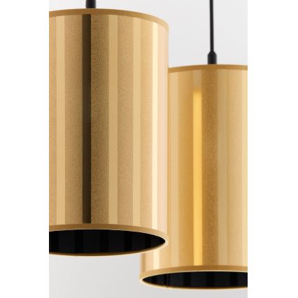 Jupiter 2091 - Pendelleuchte CORTINA mit Kabel 2xE27/15W/230V gold/schwarz