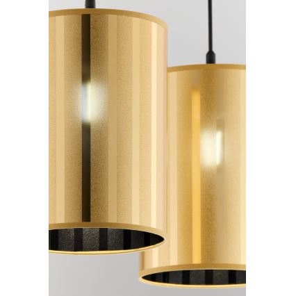Jupiter 2091 - Pendelleuchte CORTINA mit Kabel 2xE27/15W/230V gold/schwarz