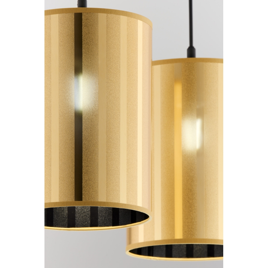 Jupiter 2091 - Pendelleuchte CORTINA mit Kabel 2xE27/15W/230V gold/schwarz