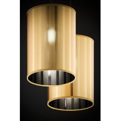 Jupiter 2091 - Pendelleuchte CORTINA mit Kabel 2xE27/15W/230V gold/schwarz
