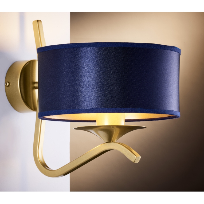 Jupiter 2115 - Wandleuchte KASZMIR 1xE27/15W/230V blau/gold