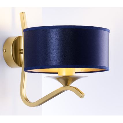 Jupiter 2115 - Wandleuchte KASZMIR 1xE27/15W/230V blau/gold