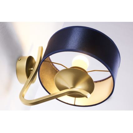 Jupiter 2115 - Wandleuchte KASZMIR 1xE27/15W/230V blau/gold