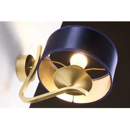 Jupiter 2115 - Wandleuchte KASZMIR 1xE27/15W/230V blau/gold