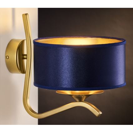Jupiter 2115 - Wandleuchte KASZMIR 1xE27/15W/230V blau/gold