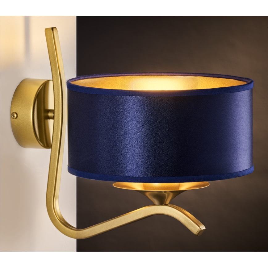 Jupiter 2115 - Wandleuchte KASZMIR 1xE27/15W/230V blau/gold