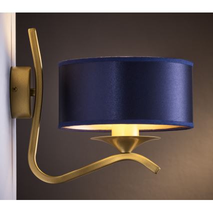 Jupiter 2115 - Wandleuchte KASZMIR 1xE27/15W/230V blau/gold