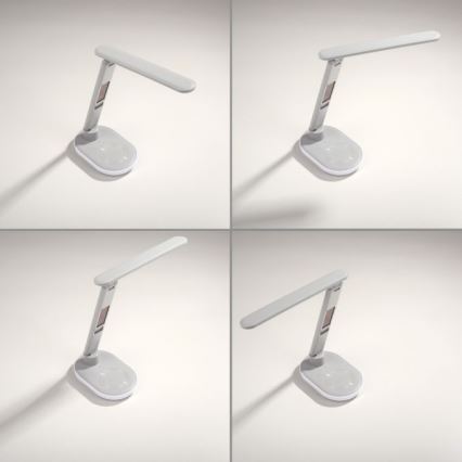 JUST LIGHT. 11018-16 - LED RGBW dimmbare Touch-Tischlampe mit kabellosem Laden TINA LED/4W/230V weiß
