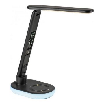JUST LIGHT. 11018-18 - LED RGBW Tischlampe, per Touch dimmbar, mit kabelloser Ladefunktion TINA LED/4W/230V schwarz