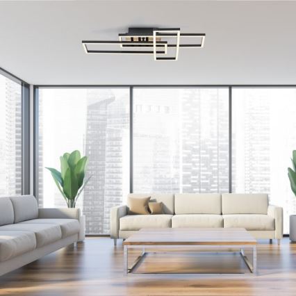 JUST LIGHT. 14051-79 - LED-Deckenleuchte AKUSTIKA LED/20,5W/230V Eiche/Schwarz