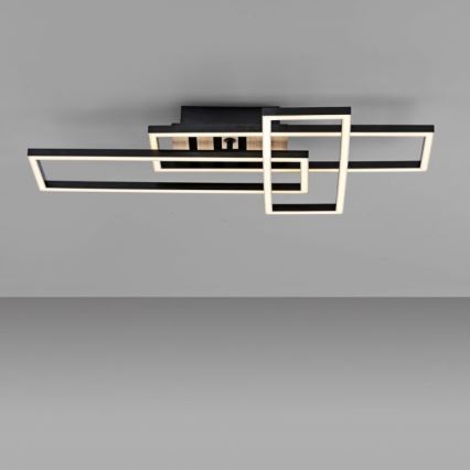 JUST LIGHT. 14051-79 - LED-Deckenleuchte AKUSTIKA LED/20,5W/230V Eiche/Schwarz