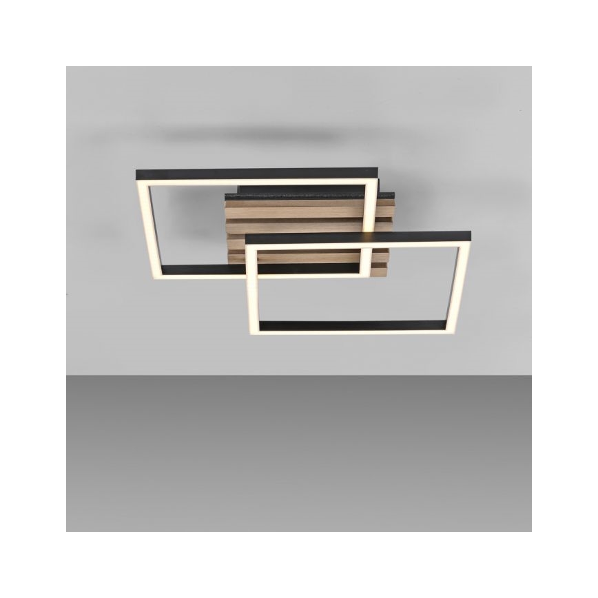 JUST LIGHT. 14053-79 - LED-Deckenleuchte AKUSTIK LED/15W/230V Eiche/Schwarz