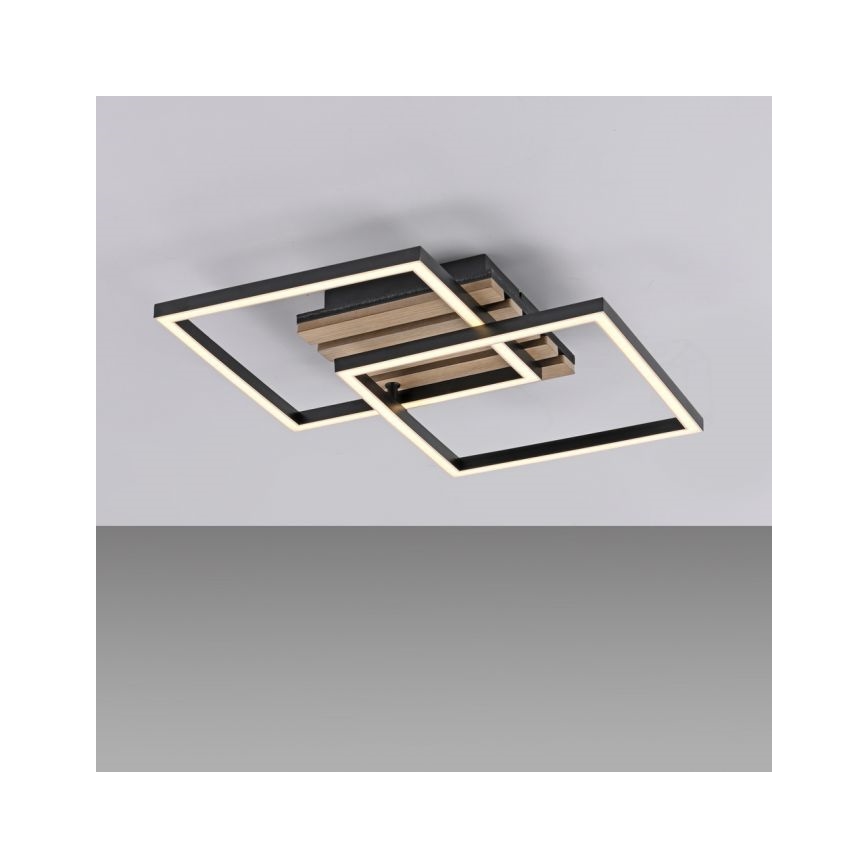 JUST LIGHT. 14053-79 - LED-Deckenleuchte AKUSTIK LED/15W/230V Eiche/Schwarz
