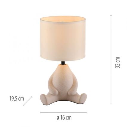JUST LIGHT. 14190-39 - Tischlampe TED 1xE27/25W/230V beige
