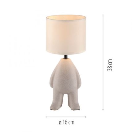 JUST LIGHT. 14191-39 - Tischlampe TED 1xE27/25W/230V beige