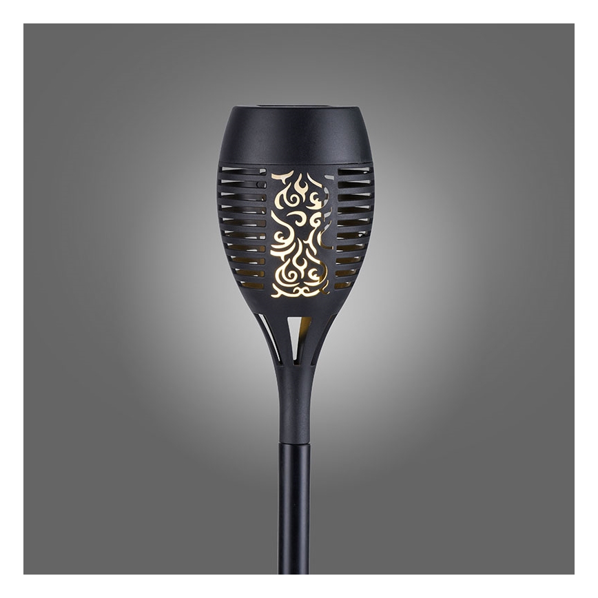 JUST LIGHT. 19106-18-3 - SET 3x LED Solarleuchte FACKEL LED/0,24W/1,2V 200 mAh IP44 schwarz