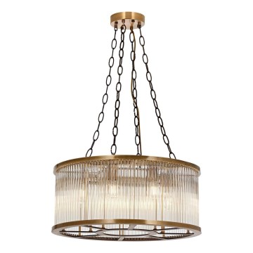 Kabel-Hängeleuchte CRYSTALLINE 8xE27/40W/230V bronzefarben