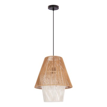 Kabel-Pendelleuchte AFRICA 1xE27/40W/230V Ø 40 cm braun/creme