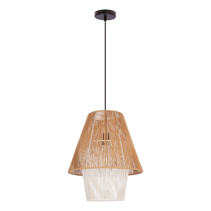 Kabel-Pendelleuchte AFRICA 1xE27/40W/230V Ø 40 cm braun/creme