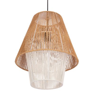Kabel-Pendelleuchte AFRICA 1xE27/40W/230V Ø 40 cm braun/creme