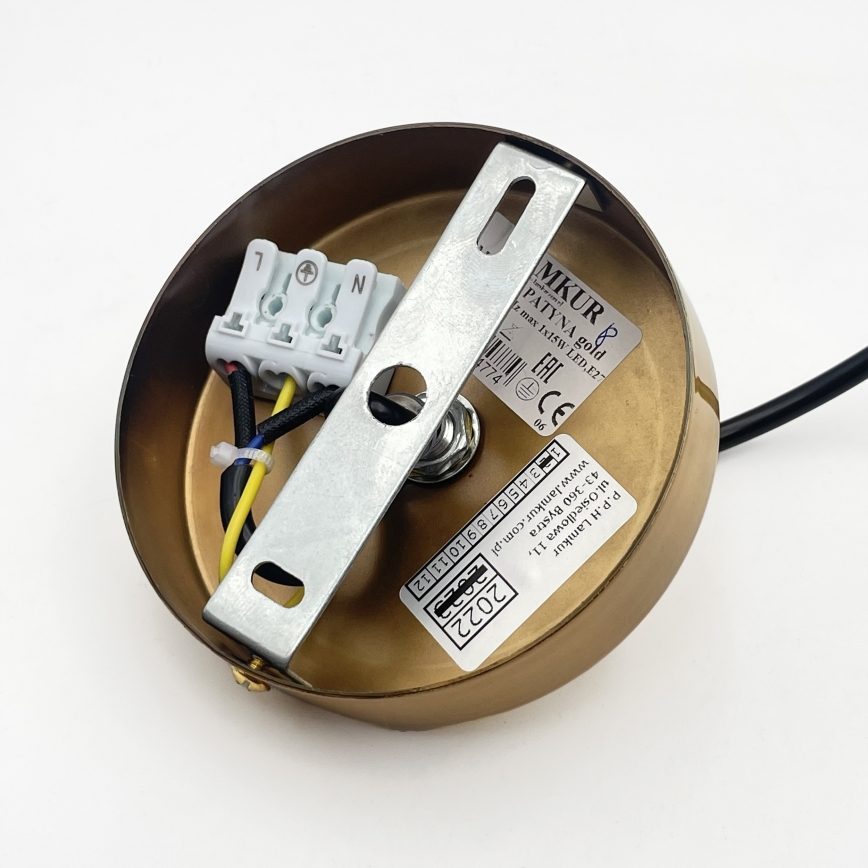 Kabel-Pendelleuchte HECTOR 1xE27/15W/230V Ø 14 cm