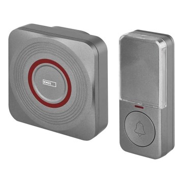 Kabellose Steckdosen-Türklingel GoSmart 230V + 1xCR2032, grau, Wi-Fi