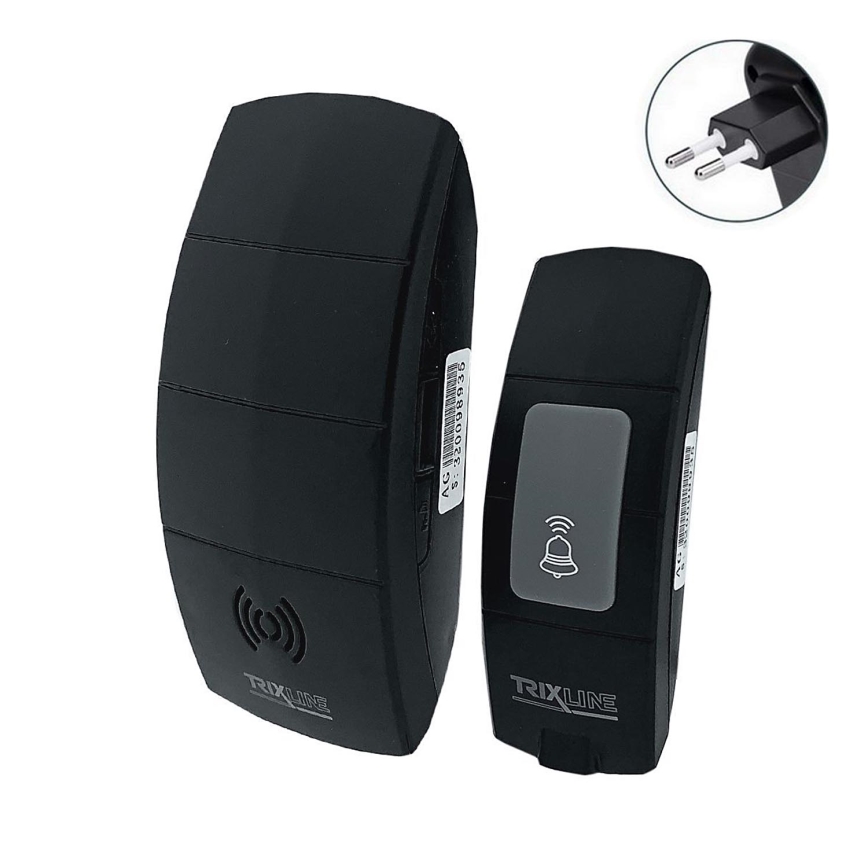 Kabellose Steckdosenklingel BELL 230V + 1x23A schwarz