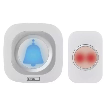Kabellose Türklingel für 230V-Steckdose + 1x CR2032 IP44 Weiß
