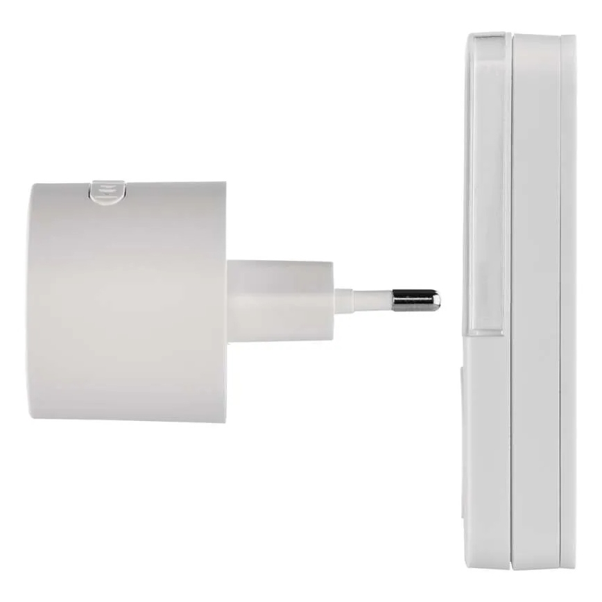 Kabellose Türklingel für Steckdose 230V + 1xCR2032 weiß
