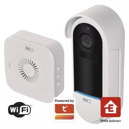 Kabellose Video-Türklingel mit Bewegungssensor GoSmart 5V 3xAA IP65 Wi-Fi Tuya