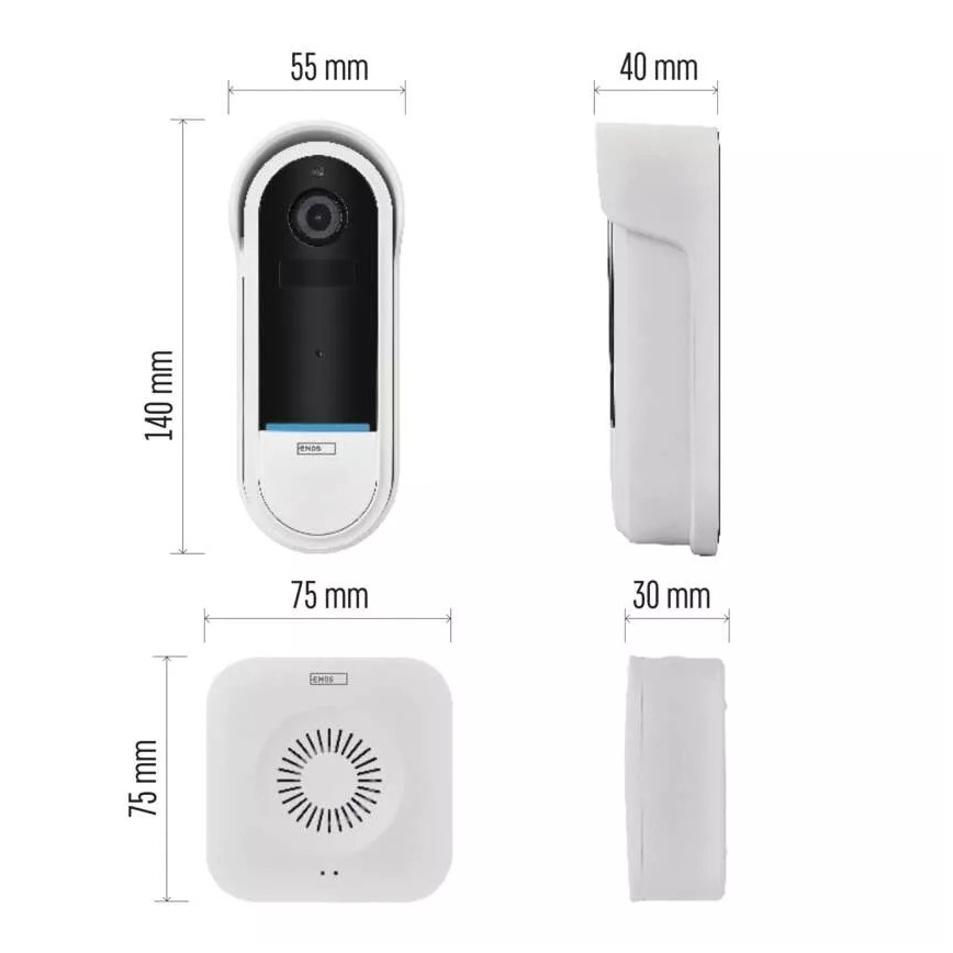 Kabellose Video-Türklingel mit Bewegungsmelder GoSmart 5V 3xAA IP65 Wi-Fi Tuya