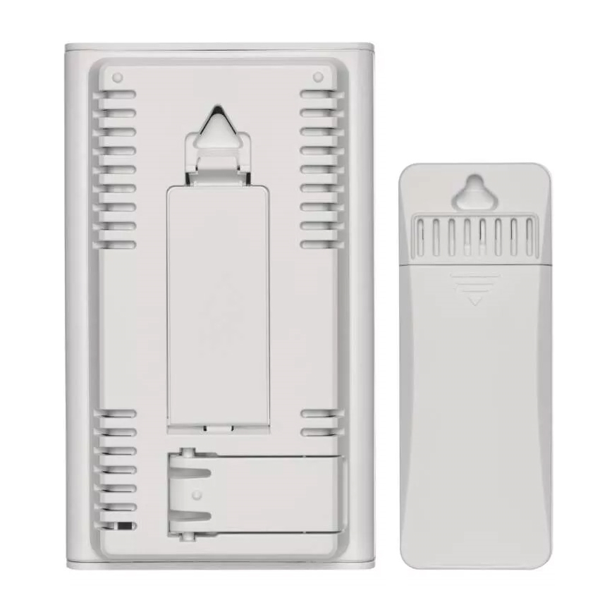 Kabellose Wetterstation mit Wecker 2xAAA + 2xAA weiß