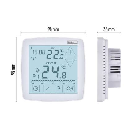 Kabelloses digitales Thermostat GoSmart 230V/16A Wi-FI Tuya