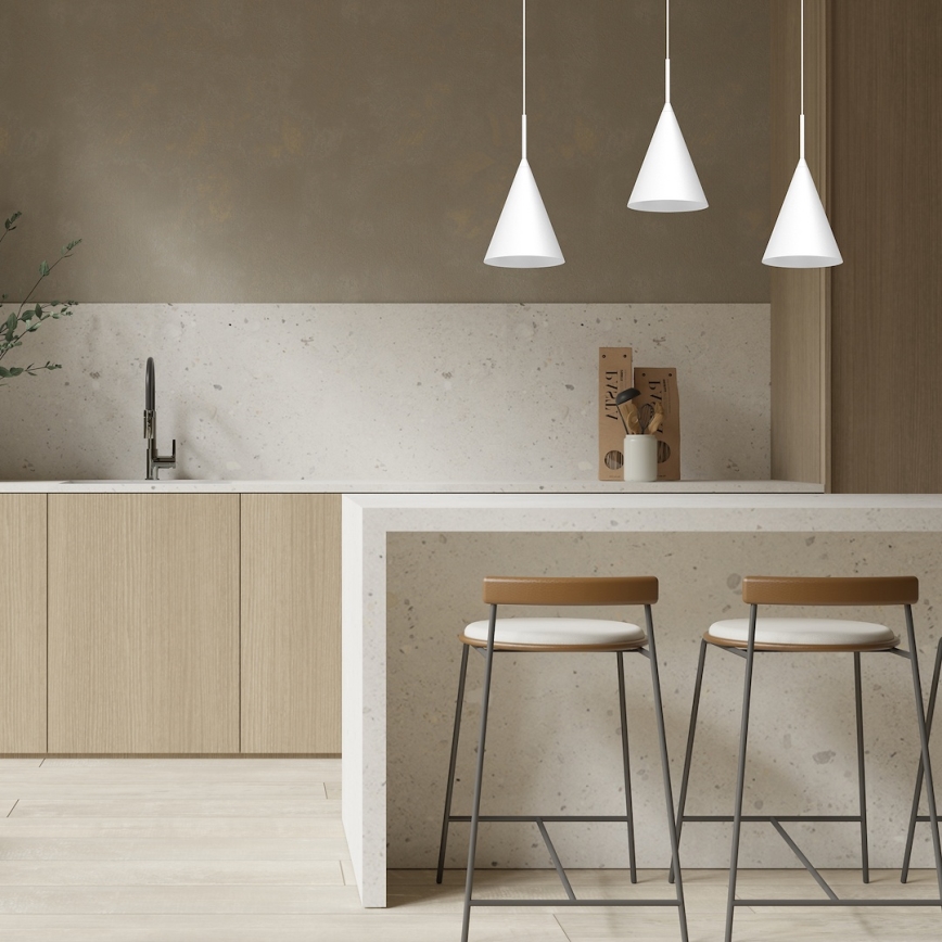 Kabelpendelleuchte CAPITAL 1xGX53/15W/230V Ø 17 cm, weiß