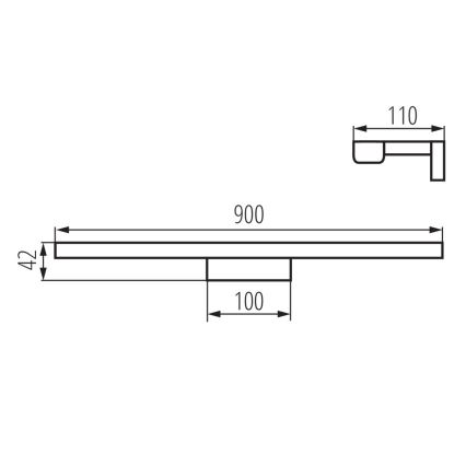 LED Badezimmerspiegelbeleuchtung ASTEN LED/15W/230V IP44 glänzender Chrom